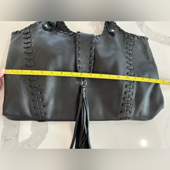 Rosanna Nichole black leather Super soft HOBO purse with snake pattern lining - Picture 9 of 16